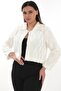 White Brooch Etol Fur Bolero