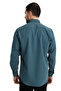 Men's Dark Turquoise Double Pocket Lycra Lewis Model Gabardine Fabric Denim Shirt - 3