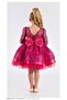 Fuchsia Princess Model Sequin Embroidered Children's Evening Dress - 6