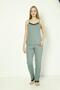 Lycra soft rope suspender 2 piece lace dowry nightgown pajamas set - 4