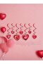 14 February Valentine's Day Red Heart Hanging Ceiling Ornament 10 Pieces 3D Ceiling Ornament Heart Red - 3