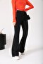Women's High Waist Black Spanish Leg Jeans Lycra Stretchy Jeans - 2