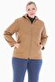 Women's Large Size Hooded Mink Fleece Raincoat 1005 - 2