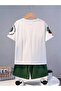 Children's Show Printed Top and Bottom Set Cotton Shorts T-Shirt Set - 3