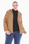 Women's Large Size Hooded Mink Fleece Raincoat 1005 - 4
