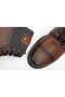 Men's Brown Comfortable Fur Lined Cold and Waterproof Guaranteed Rubber Non-Slip Sole Daily Boots - 3