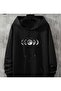 HOODED SWITSHIRT MOON PRINTED