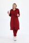 Trench Model Women's Tracksuit Set - Claret Red - 2