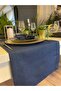 Royal Linen Textured Glittery Navy Blue Runner 1 Piece (Napkin Not Included) - 3