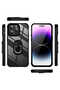 For Apple iPhone 14 Pro Case Anti-Shock Anti-Shock Colorful Edges with Metal Ring Case - 3
