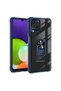 Case for Samsung Galaxy M22 Anti-Shock Anti-Shock Colored Edges with Metal Ring, Polycarbonate Case