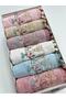 Velvet Lattice Embroidered Pompom 6 Piece 30x50 Boxed Kitchen Towel Set - 3