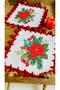 2 decorative poinsettia patterned cocktail coffee side serving napkins - 6