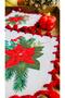 2 decorative poinsettia patterned cocktail coffee side serving napkins - 2