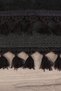 Relax Black 60x100 + 50x60 cm 2-Piece Cornered Pompom Fringed Bath Rug Mat Set with Non-Slip Base - 4