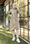 1265 Pocket Detailed Trench Coat Mink