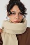 Unisex Plain Beige Soft Textured Scarf Shawl - 2