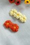 Orange Yellow Knit Buckle Set for Mother and Daughter - 4-Piece Baby and Child Buckle Set - 2