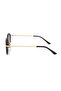 Women's Sunglasses Square Black Frame Black Glass - 5