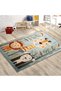 Dido 2 Collection Children's Carpet Theme Modern Decorative Carpet with Plant and Lion Pattern 3223 - 2