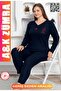 Women's Winter Model Mother Pajamas Set Navy Blue