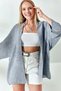 V-Neck Short Quarter Bat Wide Sleeve Comfortable Fit Seasonal Knitwear Cardigan - 5