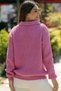 Women's Polo Collar Selanik Brioche Knit Long Sleeve Relaxed Fit Winter Thick Knit Sweater - 2