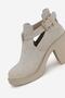 Women's Beige Suede Genuine Natural Leather 36-41 Size Heel-Strapped Boots & Booties - 6
