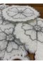 Bathroom Washcloth Dowry, Gift Hand Knitted Plump Bowknot Flower Pattern Glittery Triple Set Bathroom Washcloth - 4