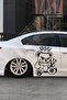 60*50 CM SIDE DOOR BLACK VECTOREL CUSTOM DESIGN FOIL CUT STICKER COATING