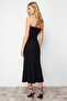 Black Midi Pleated Stretchy Knitted Skirt TWOSS24ET00037 - 6