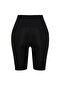 Siyah Mat Toparlayıcı Kumaş Reflektör Baskılı Örme Spor Biker/Bisikletçi/Kısa Tayt THMSS24TY00006 - 11