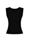 Siyah Sırt Dekolteli Fitted Regular Boy Pamuklu Esnek Örme Bluz TWOSS24BZ00031 - 7