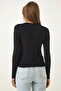 Women's Black and White Crew Neck Wrap 2 Pack Basic Knitted Blouse RX00049 - 6
