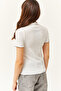 Women's White Baby Overlock Knitted Blouse BLZ-19002472 - 5