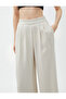 Wide Leg Trousers with Elastic Waist - 5