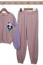 Girl's Cotton Panda Patterned Long Sleeve Tracksuit Set 7-10 Years - 4