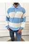 Oversize Non-Pilling Natural Cotton Polo Collar Knitted Knitwear Sweater - 2