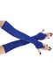 Lina velvet bridal sleeves long flower pot blue - 5