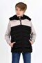 Black Boy's Double Color Inflatable Vest with Extra Fiber Filling - 3