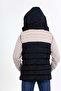 Navy Blue Boy's Double Color Inflatable Vest with Extra Fiber Filling - 7