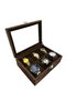 Richbox 6-Piece Watch Box Brown Alcantara Suede
