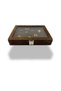 Richbox Sausage Model Ring Cufflink Brooch Jewelry Box 18x24cm Alcantara Brown - 3