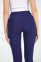 High Waist Women's Sports Leggings - Black Diver, Size 1, Slimming and Elastic Gathering, No Inner Display - 4