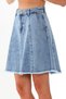 Blue High Waist Tassel Detailed Denim Skirt