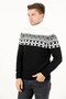 60900 Turtleneck Jacquard Knitwear Sweater - 2