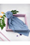 Linen Crinkle Scarf - Denim Blue -