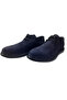 Men's Navy Blue Leather Suede Laced Casual Stylish Shoes - 2