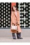 Leather Shoulder Bag WomenGenuine Leather Beige Color Special Production Bag with Side Pockets - 3