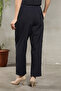 Women's Ornamental Pocket Striped Carrot Trousers - 3